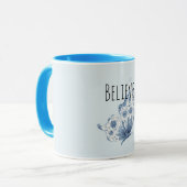 Mooi Blauwe Geloof Vlinder Mok (Voorkant links)