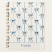 Mooi blauwe linten en strepen planner (Voorkant)