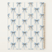 Mooi blauwe linten en strepen planner (Achterkant)