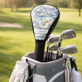 Mooi blauwe magnolia en pioenroos Persoonlijk Golfheadcover
