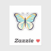 Mooi Blauwe Vlinder Sticker (Vel)