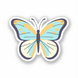 Mooi Blauwe Vlinder Sticker