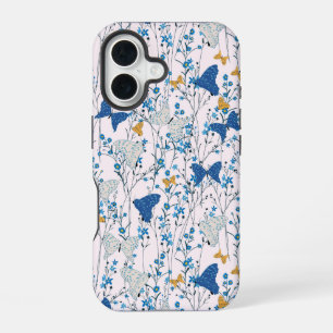 Mooi Blauwe Vlinders iPhone 16 Hoesje