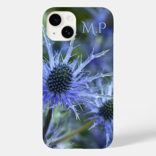 Mooi Blauwe Zee Hulst Distel Monogram Case-Mate iPhone 14 Hoesje