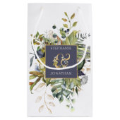 MOOI Bloemen Blauw & Groen w Ampersand Bruiloft Klein Cadeauzakje (Achterkant)