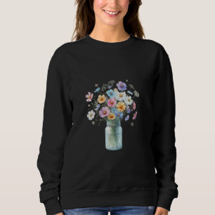 Mooi Bloemen Boeket in Glazen Potje Trui