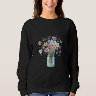 Mooi Bloemen Boeket in Glazen Potje Trui