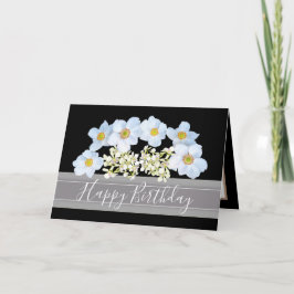 Mooi Bloemen Boeket van Witte Bloemen Verjaardag Kaart