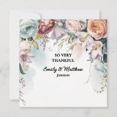 Mooi bloemenboeket dank u kaart (Voorkant)