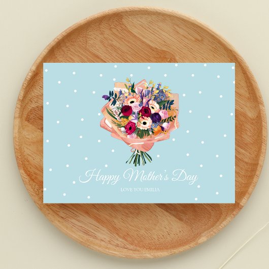 Mooi bloemenboeket Moederdag kaart