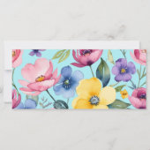 Mooi Bloemend Moederdagkaart met Lentebloemen (Achterkant)