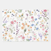 Mooi Bloemenweide Botanische Bloementuin Inpakpapier Vel (Voorkant)