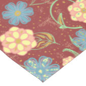 Mooi bloemig modern patroon - rood tafelkleed (Gekanteld)