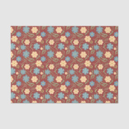 Mooi bloemig modern patroon - rood tissuepapier