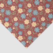 Mooi bloemig modern patroon - rood tissuepapier (Detail)