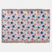 Mooi bloemig modern patroon - wit deken (Voorkant)