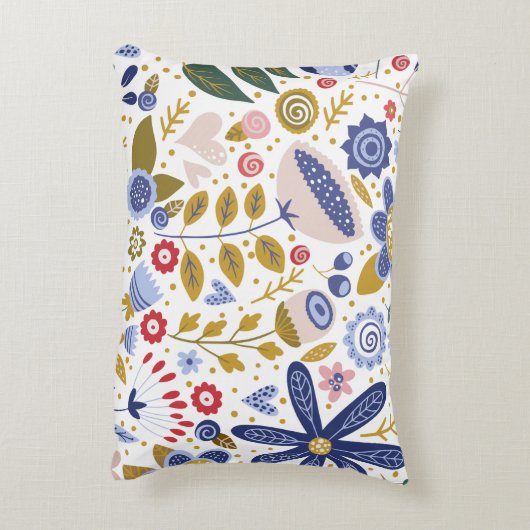 Mooi bloemmotief Accent Pillow Kussen (Achterkant (Verticaal))