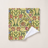 Mooi bloemmotief bloemen blauw rood geel bad handdoek (Wasdoekje)