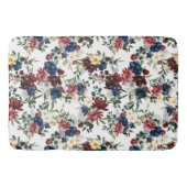 Mooi bloemmotief bloemen blauw rood geel badmat (Voorkant)