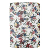 Mooi bloemmotief bloemen blauw rood geel badmat (Voorkant Verticaal)
