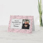 Mooi bloemmotief MOMMA Foto Gelukkige Moederdag ka Kaart (Voorkant)