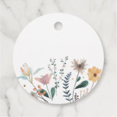 Mooi bloemmotief theepartij Bruidsfeest Bedankjes Labels (Achterkant)