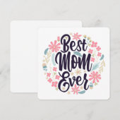 Mooi bloemmotief voor de beste moeder feestdagenkaart (Voorkant / Achterkant)