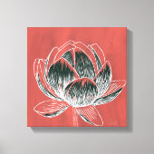 Mooi bloemontwerp Lotus No. 4 Canvas Afdruk (Voorkant)