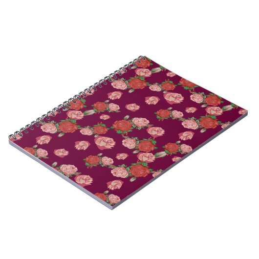 mooi bloempatroon notitieboek (Linkerzijde)