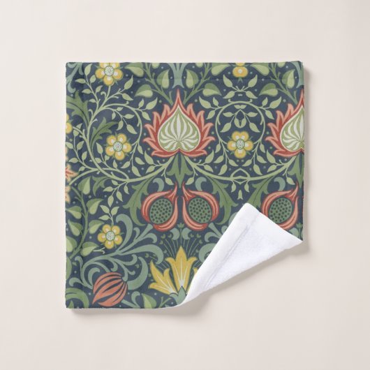 Mooi  Bloempatroon Roze Geel Groen Bad Handdoek (Wasdoekje)