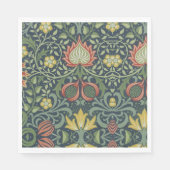 Mooi  Bloempatroon Roze Geel Groen Servet (Voorkant)