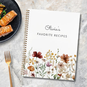 Mooi Bloemrijk Waterverf Wilde Bloem Receptenboek Notitieboek