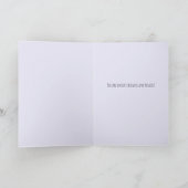 Mooi Bloemstuk Denk Aan Jou Hart Paars Elegant Kaart (Binnen)