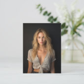 Mooi blond vrouw Briefkaart (Staand voorkant)