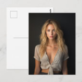 Mooi blond vrouw Briefkaart (Voorkant / Achterkant)