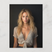 Mooi blond vrouw Briefkaart (Voorkant)