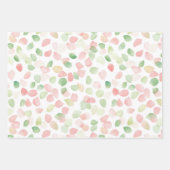 Mooi Blos Roze Mint Bloemblaadjes Verjaardag Inpakpapier Vel (Voorkant)