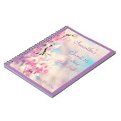 Mooi Blossom Sweet 16-jarige verjaardag Notitieboek (Linkerzijde)