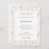 Mooi blozend roze bloemetjes verjaardag kaart (Voorkant)