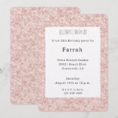 Mooi Blozend Roze Glitter Verjaardag Kaart (Voorkant / Achterkant)