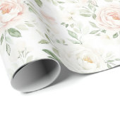 Mooi Blozende Roze Bloemige Bruiloft Cadeaupapier (Rol Hoek)