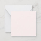 Mooi Blush Bloemen Patroon Blauw Dank u Notitiekaartje (Achterkant)