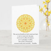 Mooi Boeddhistisch Citaat met Trillend Mandela Kaart (Gele Bloem)