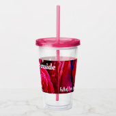 Mooi boeket rode rozen acryl drinkbeker (Rechts)