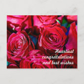 Mooi boeket rode rozen briefkaart (Voorkant)