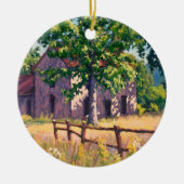 Mooi Boerderij huis in het najaar Keramisch Ornament (Voorkant)