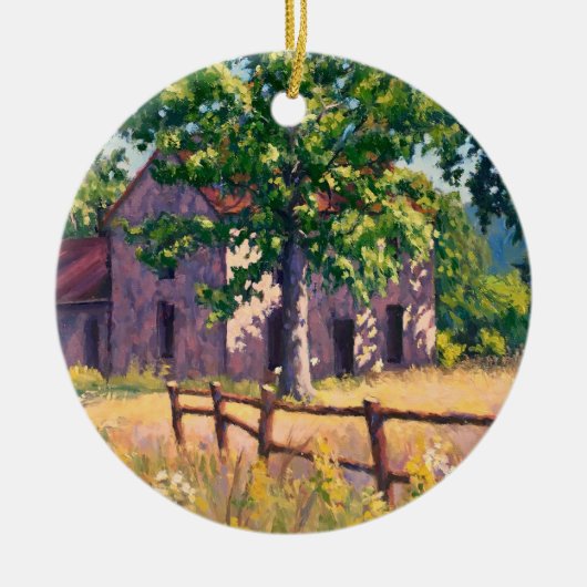 Mooi Boerderij huis in het najaar Keramisch Ornament (Voorkant)