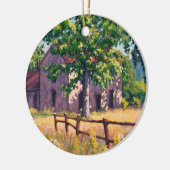 Mooi Boerderij huis in het najaar Keramisch Ornament (Links)