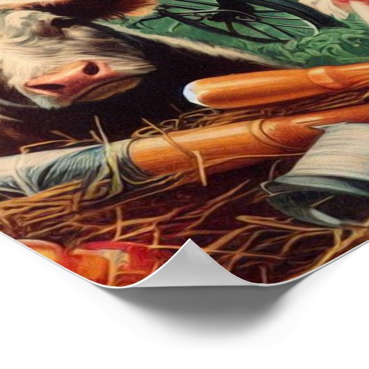  mooi Boerderij meisje Poster (Hoek)