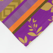 Mooi Boho chique gestreept bloemmotief Fleece Deken (Hoek)